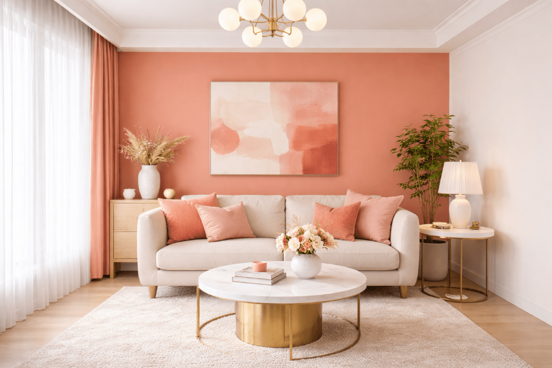 Pantone珊瑚色裝潢靈感：讓空間更柔和明亮的設計提案